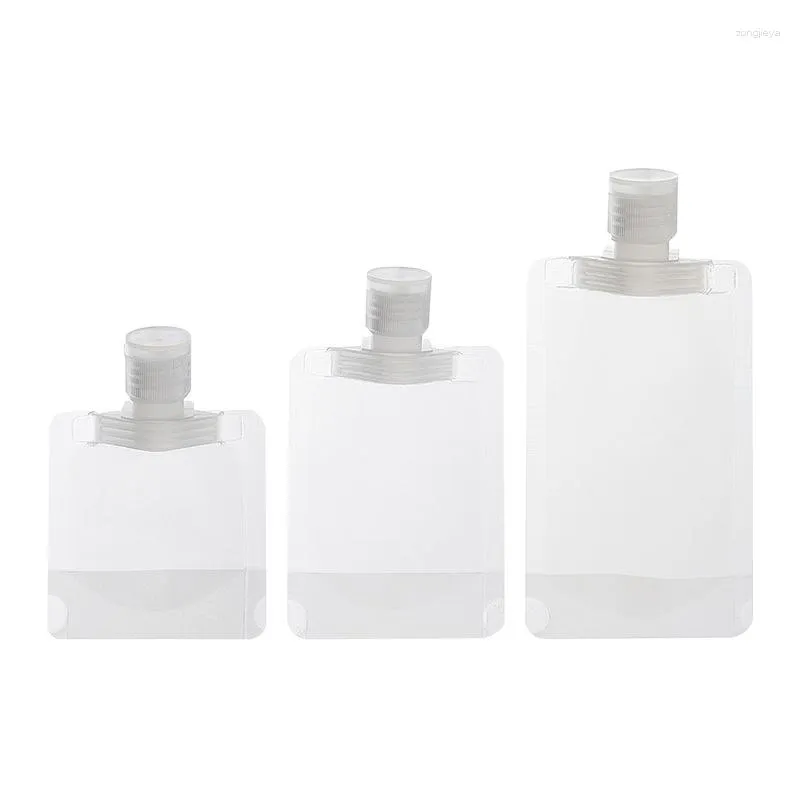 Garrafas de armazenamento 3/4pcstravel sub-embalagem saco 30/50/100ml pet portátil recarregável garrafa recipiente vazio loção cosmética gel de banho