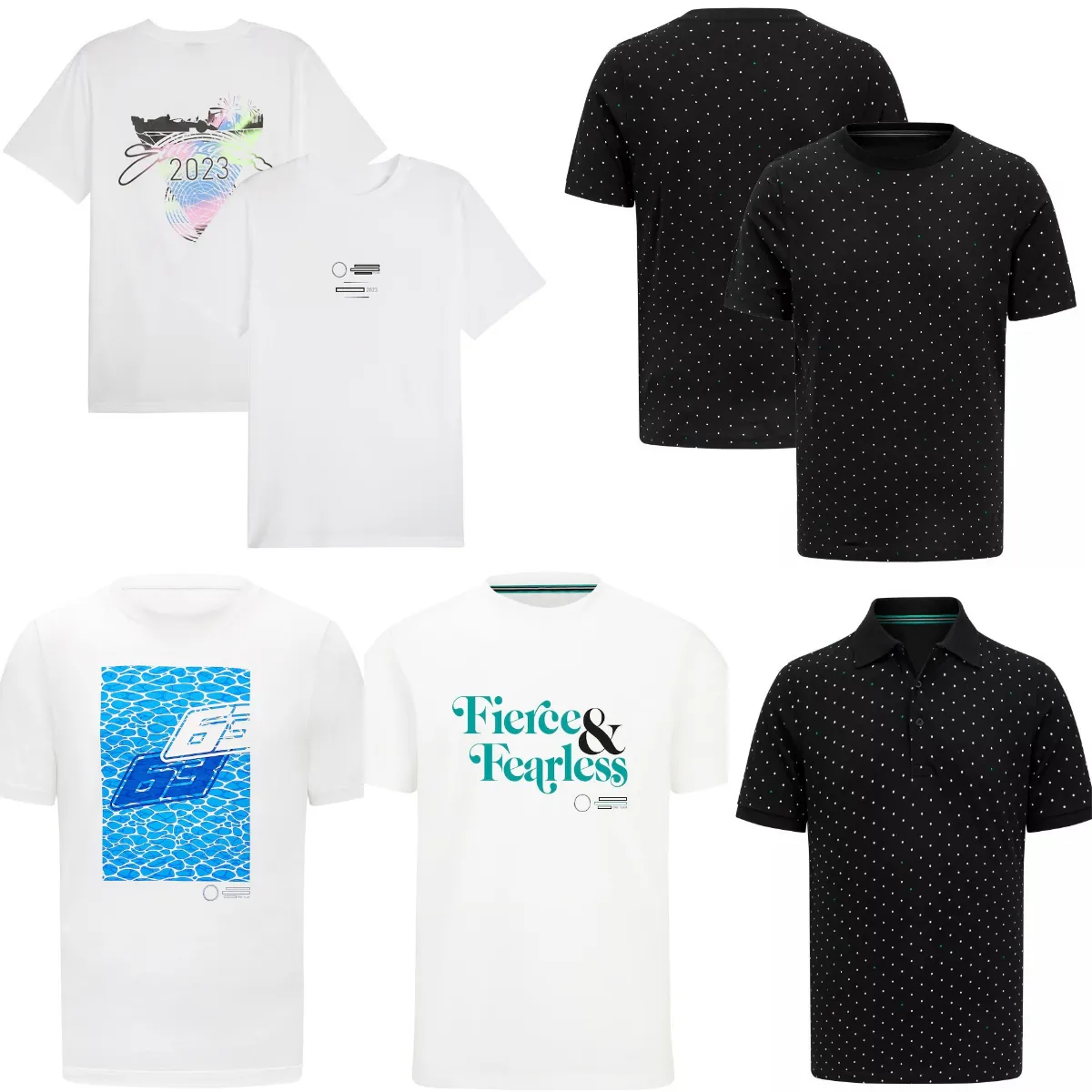2023 Ny F1 T-shirt Formel 1 Team Kort ärm T-shirts Mens och Womens Summer Quick Dry Fashion Polo Shirt Men Tee Tops