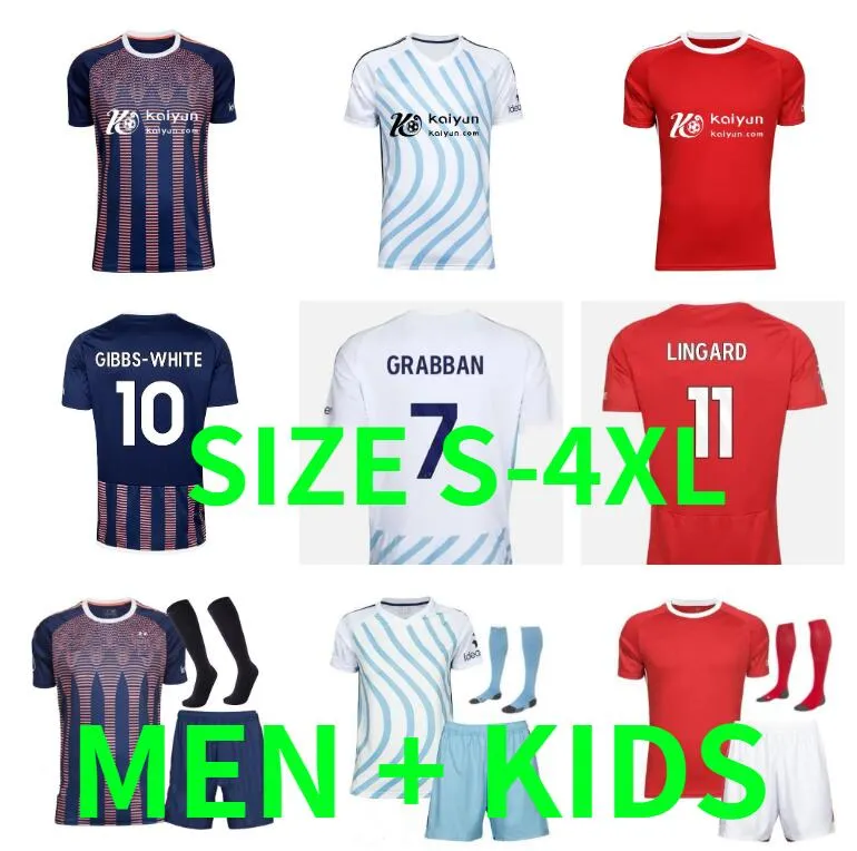 3XL 4XL NoTTIngham 23 24 Jerseys de football LINGARD GRABBAN Johnson Surridge 2023 2024 Chemises de football Hommes Kit Enfants Forest Awoniyi AMEOBI KROVINOVIC ELANGAS GIBBS-BLANC