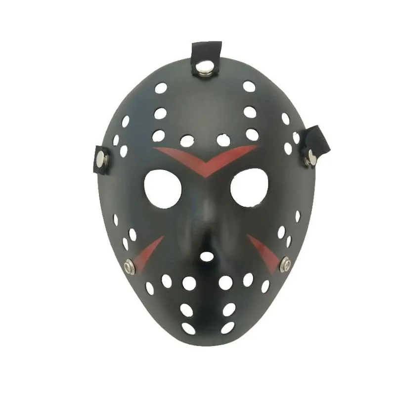 Partymasken Black Friday Jason Voorhees Freddy Hockey Festival FL Gesichtsmaske aus reinem weißem PVC für Halloween Dh9484 Drop Delivery Home Gar Dh38Q