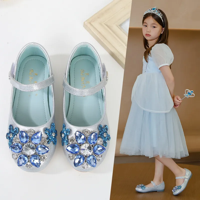 DG2023kids designer brand shoe high-quality Crystal Princess Shoes shoes for Children girls Christmas Gift Halloween Gift