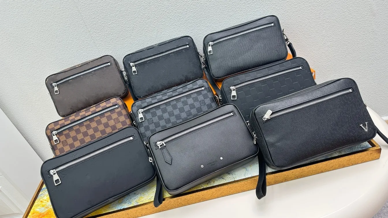 Luxus-Taschen, lange Herren-Geldbörsen, berühmte weiße karierte Geldbörsen, Münzgeldbörse, brauner Brief, Damen-Reißverschluss-Clutch, Marken-geprägte Brief-Männer-Aufbewahrungsbrieftasche mit Reißverschlusstasche