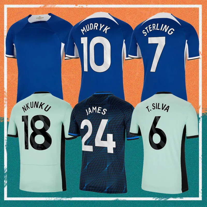 23/24 CFC Spelerversie MUDRYK Voetbalshirts T. SILVA ENZO 2023 NKUNKU JAMES MADUEKE Shirt N.JACKSON FOFANA BROJA DISASI Voetbaluniform