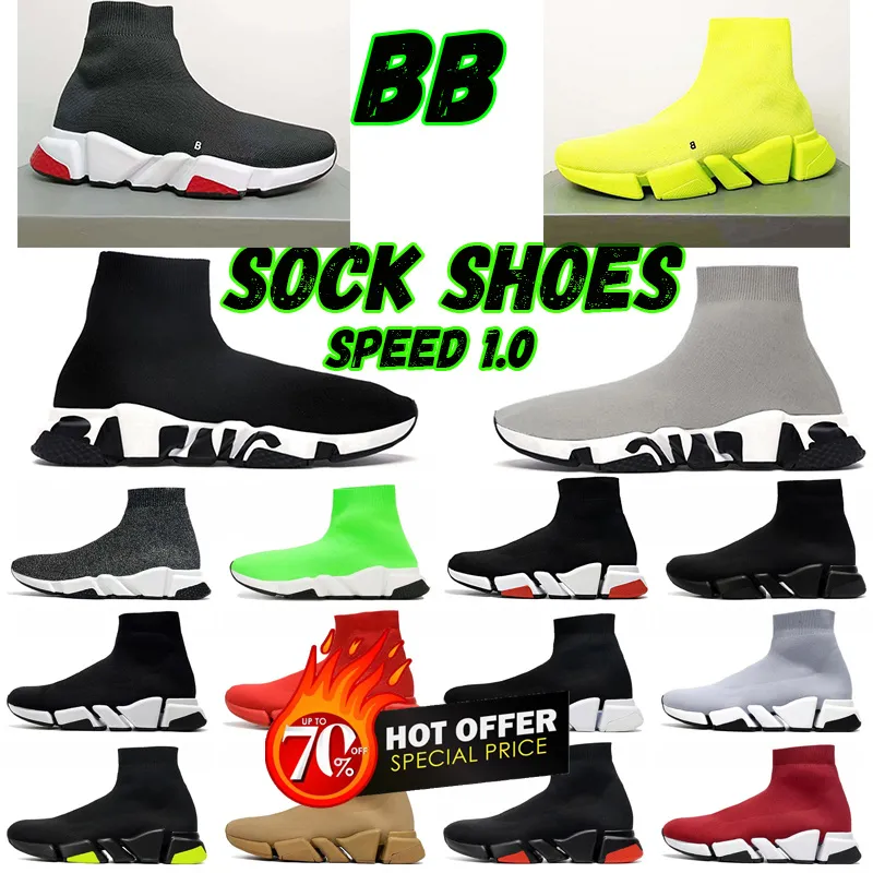 2023 Designer Socken Schuhe Herren Speeds Graffiti Trainer 1.0 2.0 Plattform Herren Runner Weißer Sockenschuh Damen Sneaker Klassische Speed Trainer Sneakers Größe 36-45