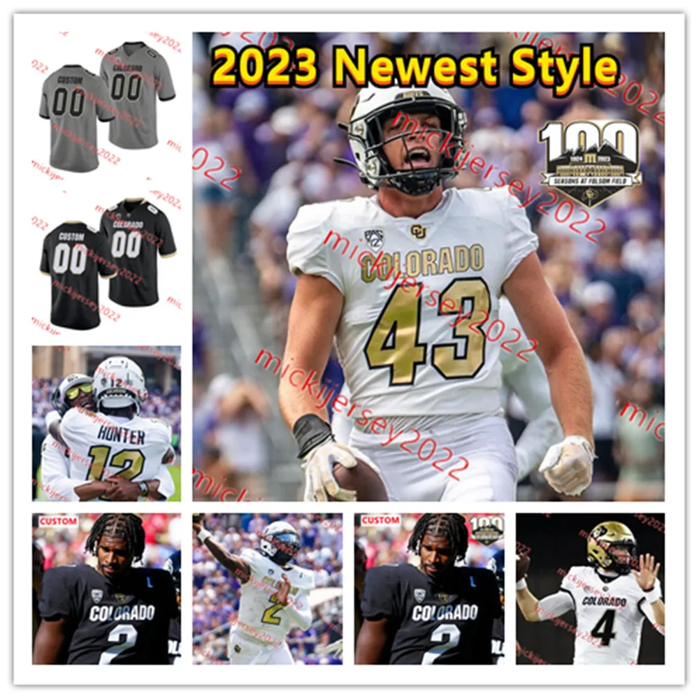 Shedeur Sanders Colorado Football Jersey 12 Travis Hunter 1 Cormani