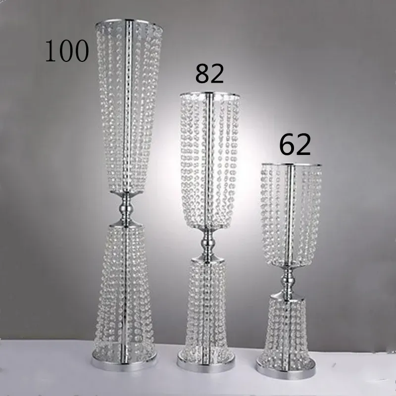 Acrylic Crystal Wedding Road Lead Table Flower Stand Candlestick Centerpiece Event Party Wedding Decoration Supplies