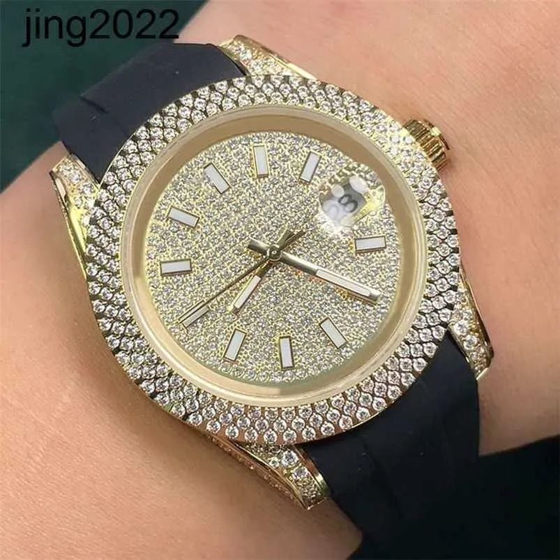 Montre mécanique de luxe en diamant Mosonite, mouvement à Quartz, boîtier étanche de qualité supérieure avec 40mm étanche pour femmes Luminous3ZYV