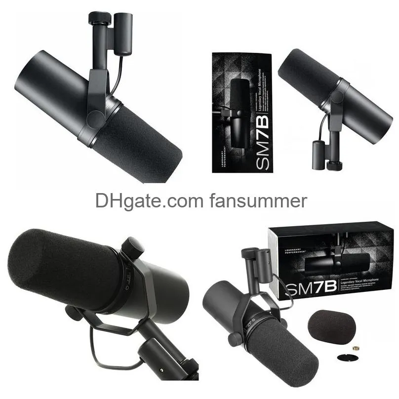 high quality cardioid dynamic microphone sm7b 7b studio selectable frequency response microphone for live stage recording