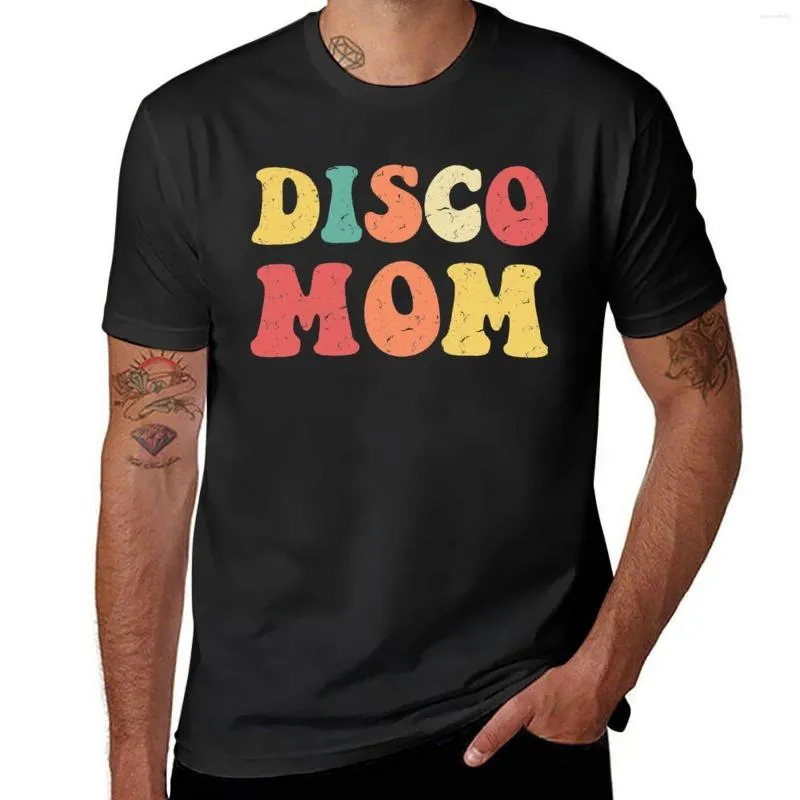 Herrtankstoppar disco mamma t-shirt tee skjorta kort anpassade t skjortor tungvikt svart för män