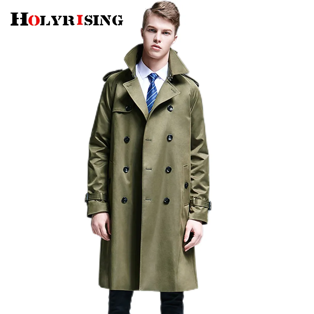 Trenchcoats voor heren S6XL Heren trenchcoat Reversjas Double Breasted Jas Lange lente en herfst Britse stijl Zakelijk NZ163 230912