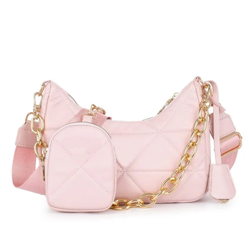 Umhängetasche rosa Designer-Tasche Handtaschen Designer Französisch Paris Frauen Umhängetasche Single Shoulder Messenger Ledertaschen Mode für Jugend L