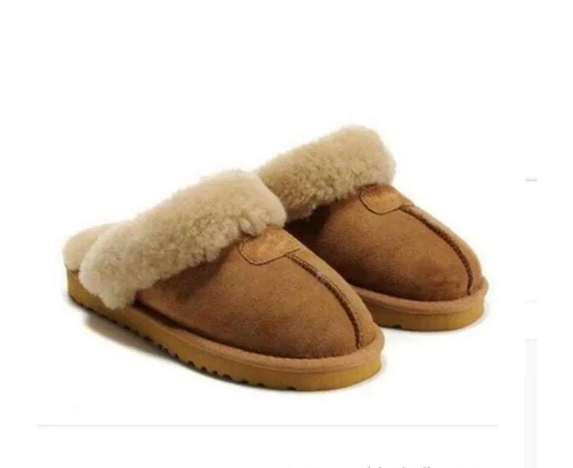 Pantofole Stivali corti Stivali da donna Stivali da neve Wgg Pantofole da donna in cotone caldo Designer Lndoor Pantofole in cotone Pelle B da uomo