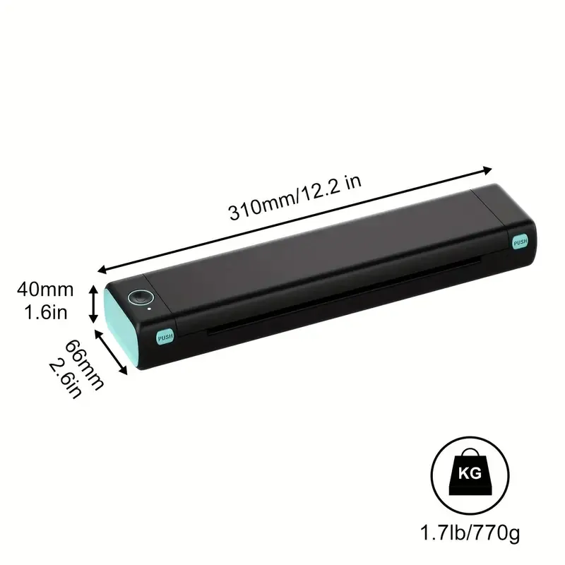 Stampante Termica Portatile BT Da 1 Pezzo Stampante Compatta Senza  Inchiostro Telefono Portatile, Stampanti Portatili Wireless Viaggi,  Supporto Lettera USA 8,5 X 11, Stampante Termica Da 240,18 €