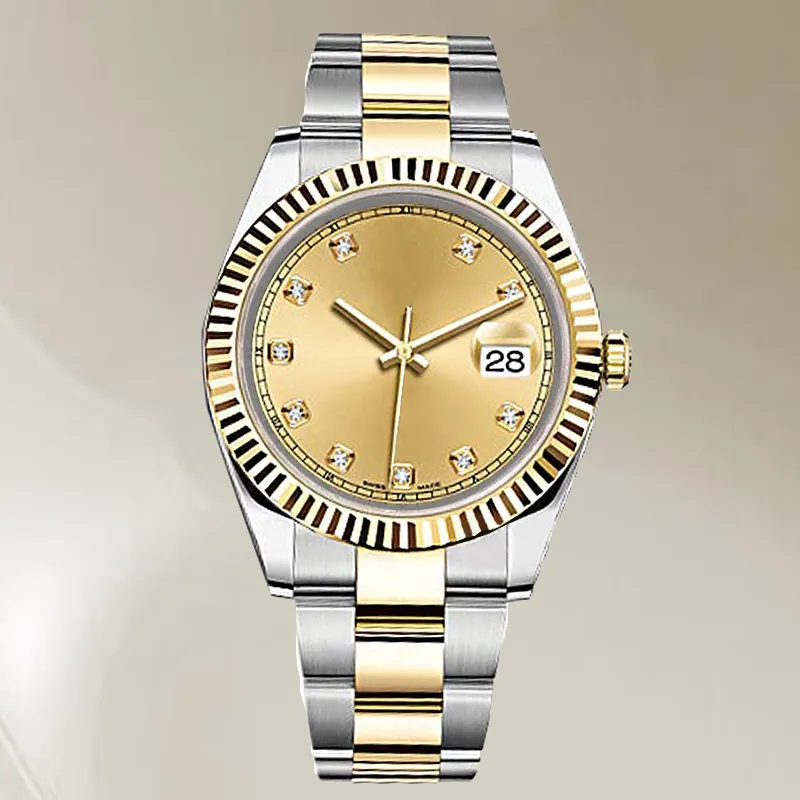 Quality Unisex 2813 Automatic Mechanical Mens Watches Bezel Stainless Steel Women Diamond Lady Watch Waterproof Luminous Wristwatches Gifts 31MM 36mm 41MM