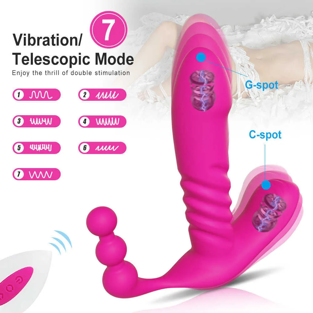 NXY Vibradores Vibrador portátil remoto inalámbrico para mujeres Consolador de empuje automático g Punto Estimulador de clítoris Juguetes sexuales anales vaginales Adultos 18 230809