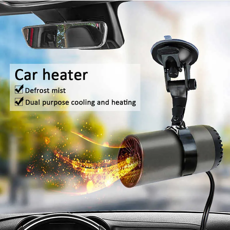 Hemvärmare 12V Fast Car Heater Demister Portable Cars Heater Mini Auto Windshield Defogger Defroster Electric Cooling Heat Fan HKD230904