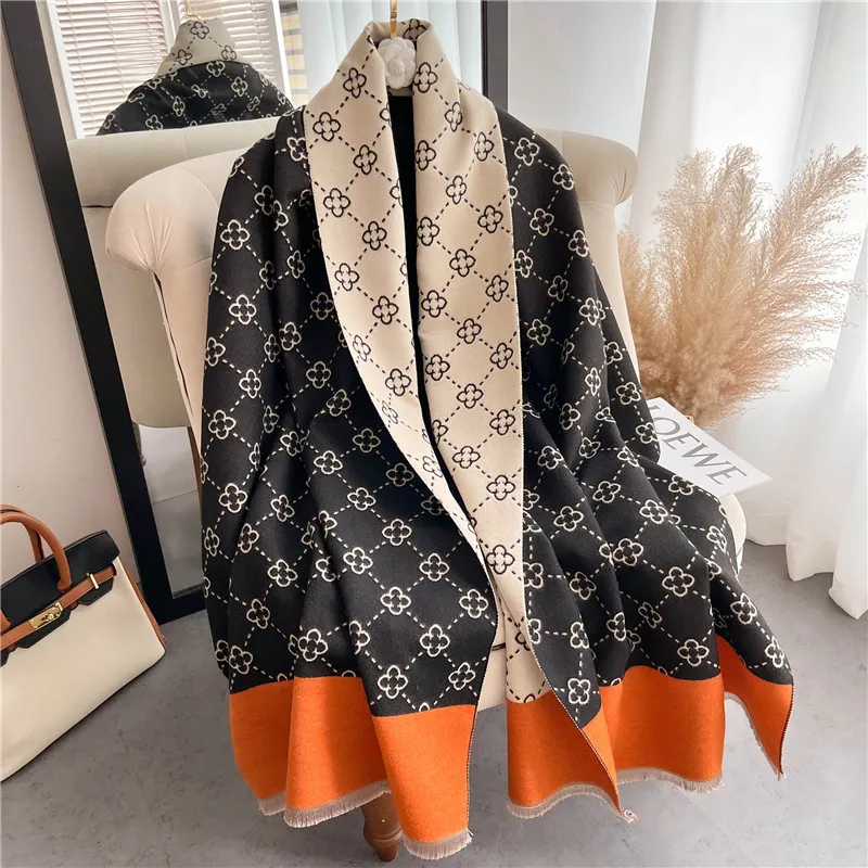 2023 Top Women New Women Man Designer Discerf Fashion Massion 100 ٪ Cashmere Orchves for Winter Womens and Mens Long Wraps Size 185x65cm Hervis