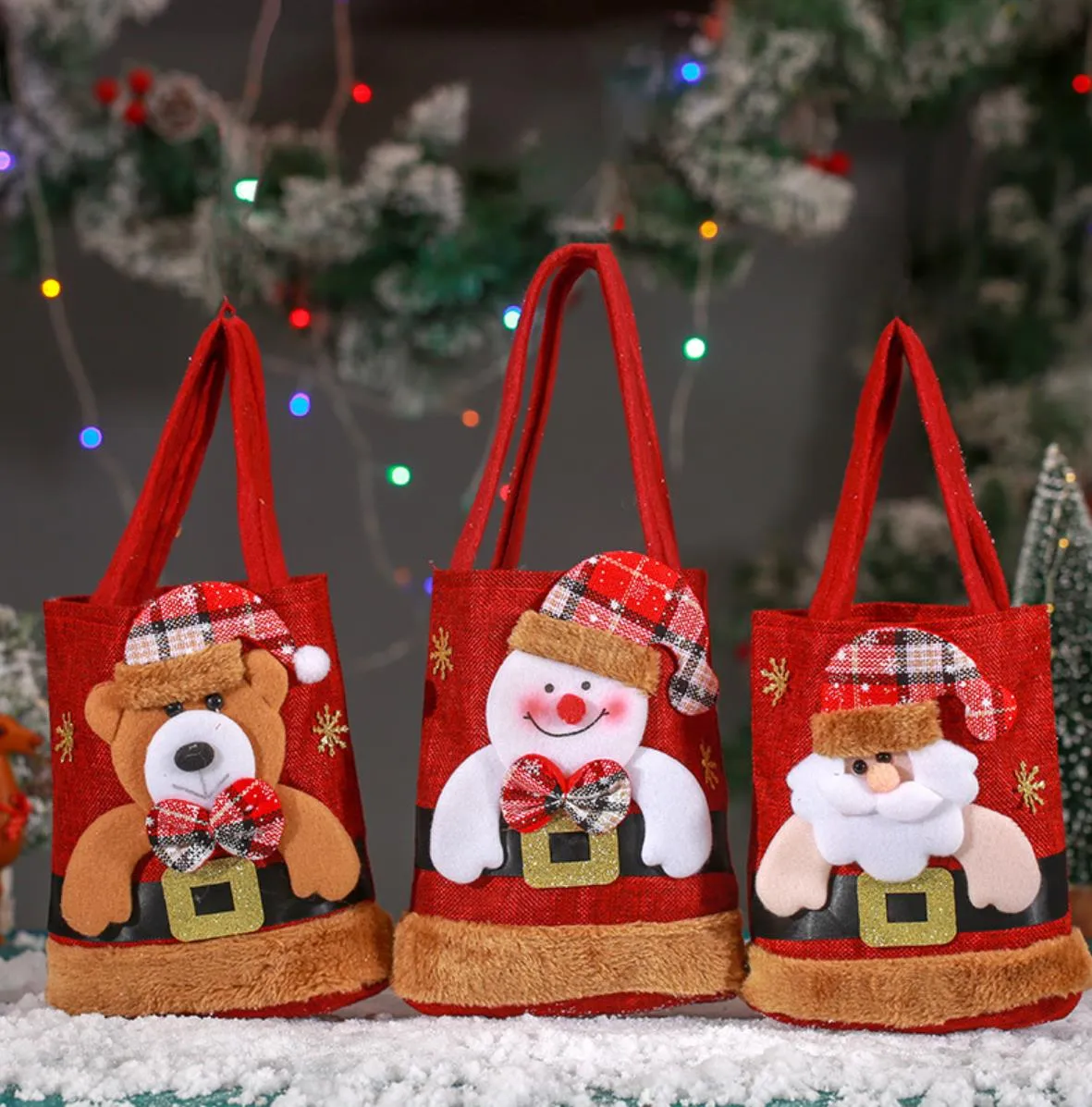 Dekoracje świąteczne Święty Święty Snowman Deer Torba prezentowa dziecięca prezent na cukierki torba hurtowa 0914