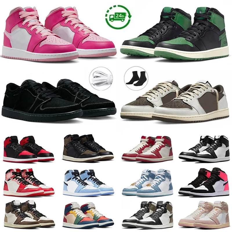 Nike Air Jordan 1 Travis Scott 1 Low Basketball Shoes Jordan1s. Black Phantom Reverse Mocha jordans Black White High Panda Jordan1s Fierce Pink OG【code ：L】Travis Scot Travis Scot.