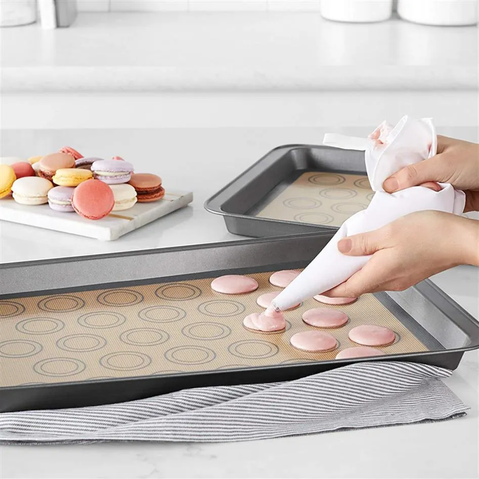 Silicone Macaron Mat Reusable Cake Bread Baking Mold Non Stick Pastry Cookie Making Forms Puff Pan Bakeware Kitchen Accessories208n