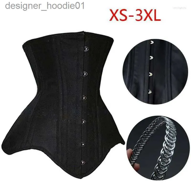 Kvinnors shapers bustiers korsetter kvinnor underbust korsett topp stål ben bantare bustier toppar midje tränare cincher bälten svart xs-2xl outwork l230914