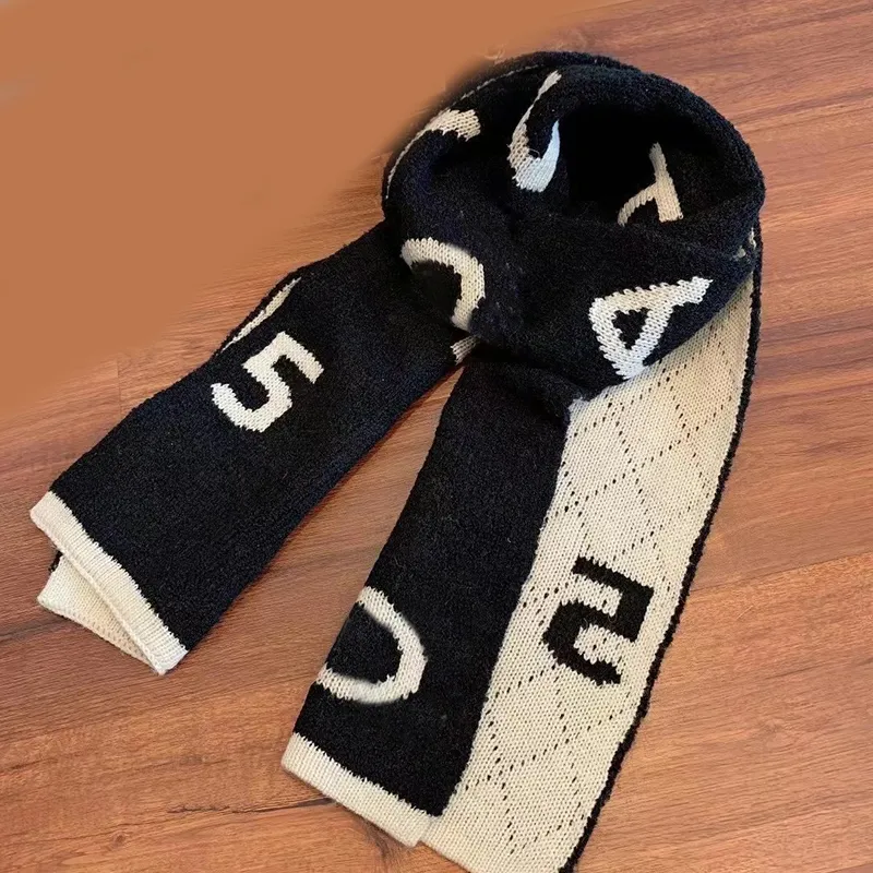 Projektant Winter Long Scalf for Women Luksusowy szalik męski szalik Jacquard Scarfs kaszmirowy szalik wełna wełna