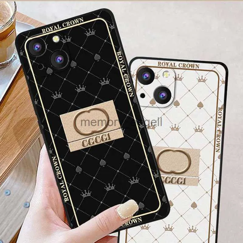 Cell Phone Cases Mobile Phone Cases For IPhone 14 Pro Max Case Luxury Royal Crown Printing Designer Phonecase Silicone Frosted Ultrathin Cover Shell HKD230914