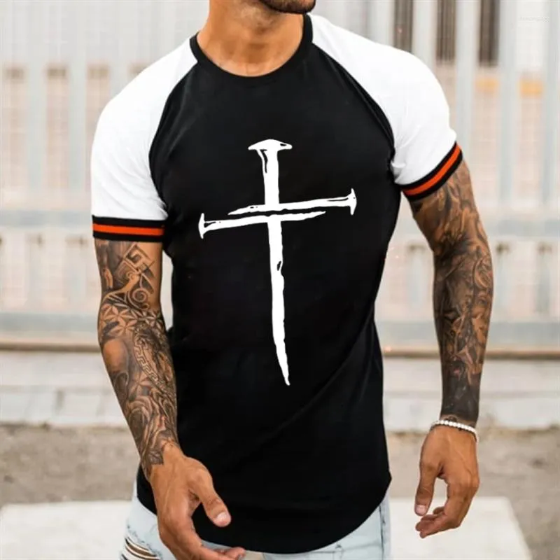 Homens Camisetas Verão T-shirt Listrado 3D Impressão Manga Curta Vintage Top Fashion Street Hip Hop Roupas