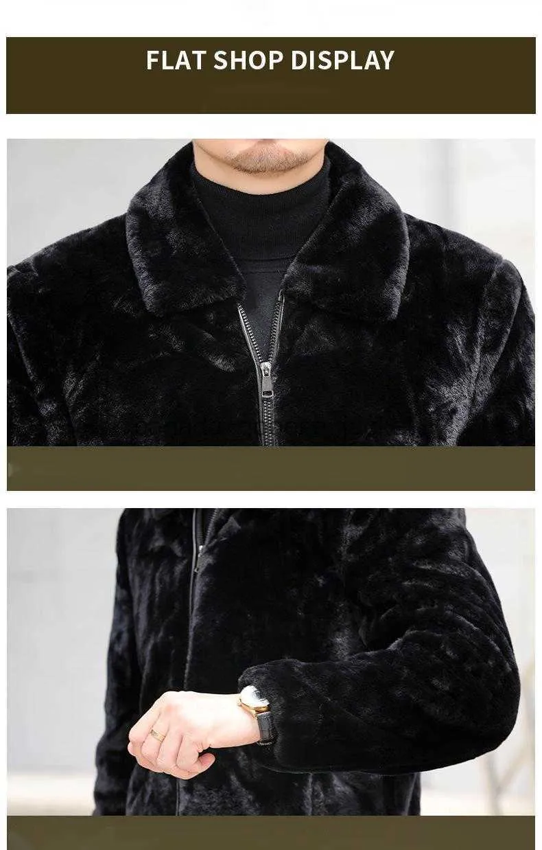 Mink Fur Jacket for Men with Zip-Up Front MALE & CO VELVET ZIP FUR