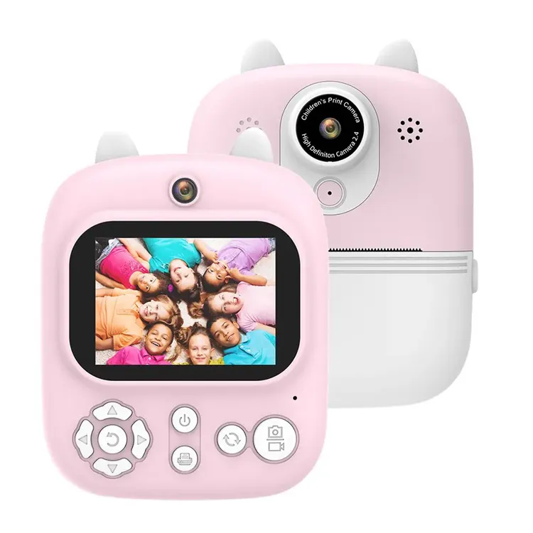 fotocamera per bambini fotocamera per stampa termica HD 1200W stampante per doppia fotocamera digitale HD