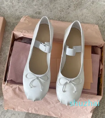 scarpe eleganti da donna fiocco in raso comfort e tempo libero mocassino piatto parigi Scarpa da ballo da donna ragazza Ballerine elasticizzate da donna per le vacanze