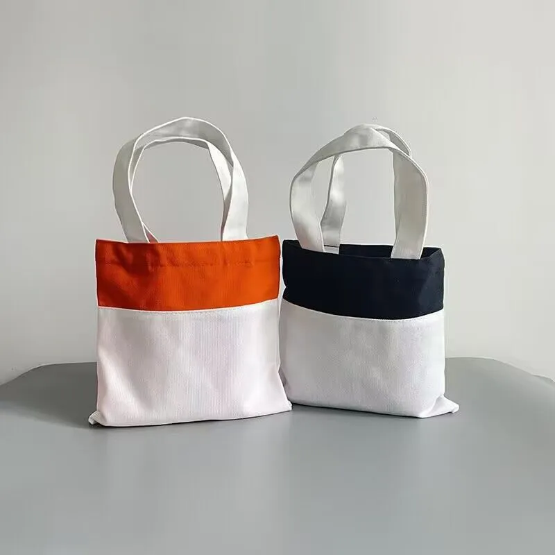 Süblimasyon tuval torbası boşluklar parti malzemeleri bakkal tote çantaları dokunmayan kumaş yeniden kullanılabilir diy işçiliği ve cadılar bayramı için dekorasyon çantası