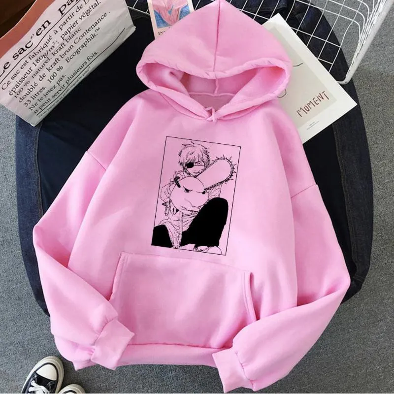 Dameshoodies Pochita Dames Esthetische Anime Koreaanse stijl Vintage Hoddies Trui Kawaii Pullover