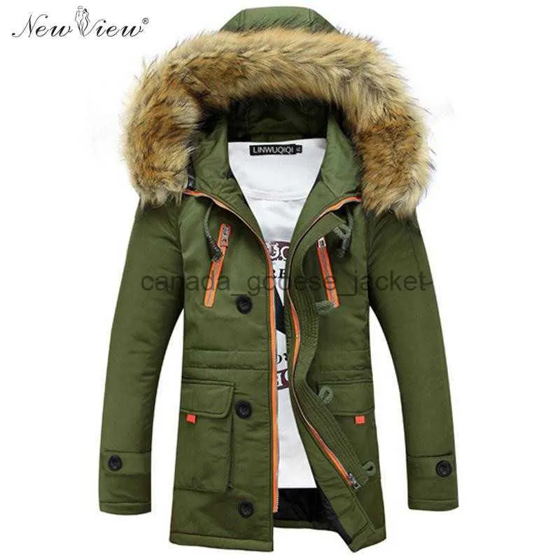 Men s Fur Faux Fur 2016 Winter Jackets Mens Thickness Warm Fur Coat Slim Fit Hoodies Overcoat Casual Parka Veste Homme Jaqueta MasculinaL230914