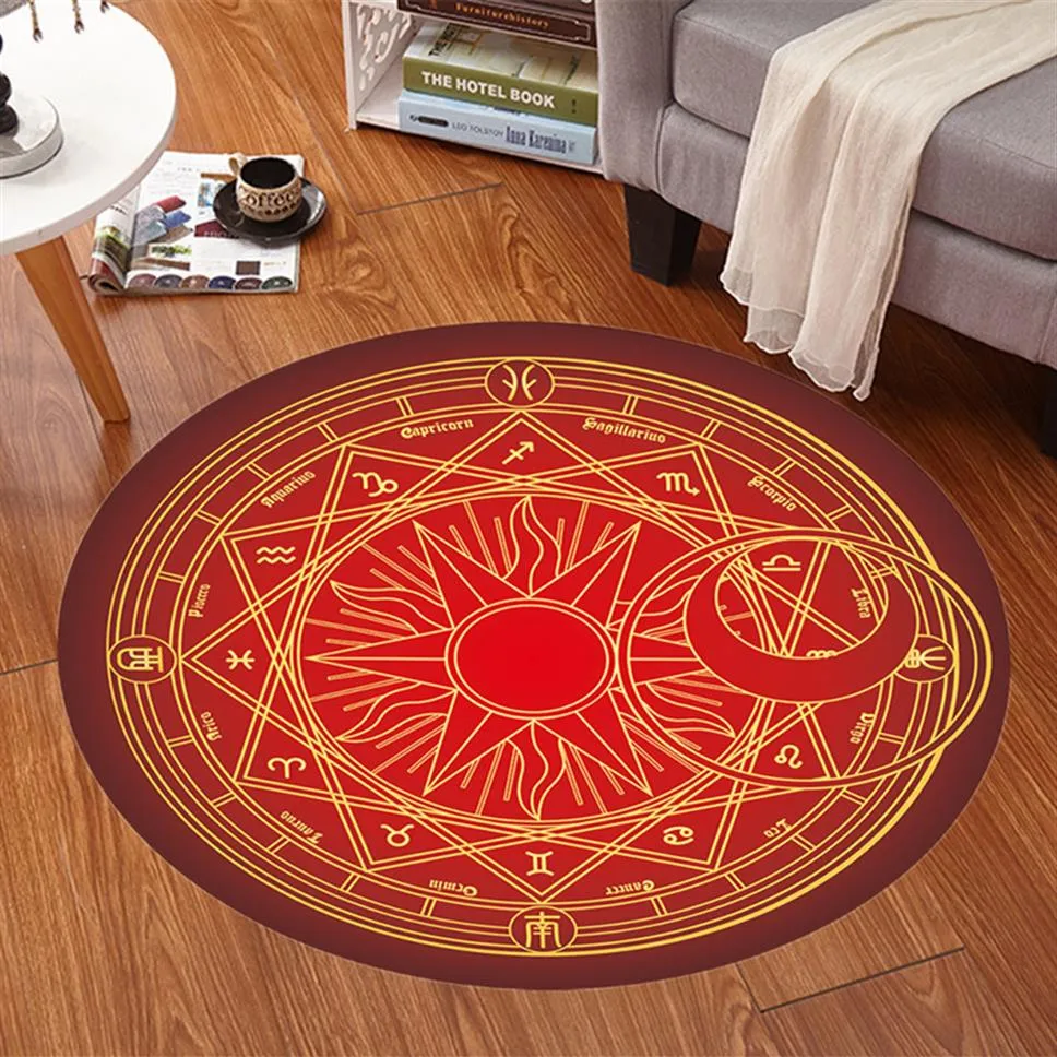 Anime Cardcaptor Sakura Kinomoto Sakura Round Style Decoration Fluffy Mattor Anti-Scid Shaggy Area Home Bedroom Carpet Floor Mat276L