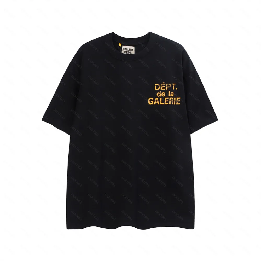 Galeriler Bölümü Harajuku 23ss Bahar Vintage Yıkanmış Kırık Harfler Baskılı Logo Tişört Gevşek Büyük Boy Hip Hop Unisex Kısa Kollu Tees 05