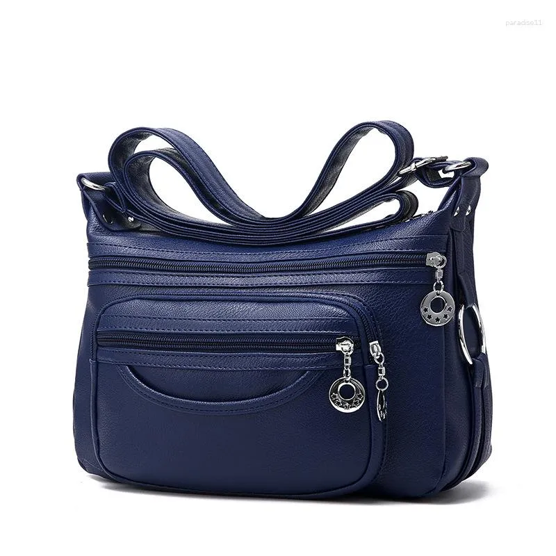 Sacs de soirée Beaucoup de poches Bandoulière pour femmes 2023 Marque Cuir Dames Designer Sacs à main Style d'hiver Messenger Sac A Main