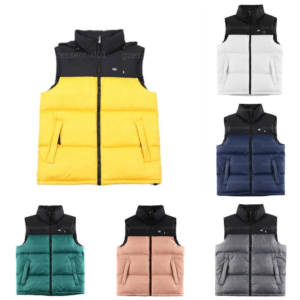 Designer Veste Hommes Gilet Femmes Gilet Hommes Manteau Automne Hiver Mode Manteaux Sans Manches Col Debout Double Couleur Vers Le Bas Veste Northface Puffer