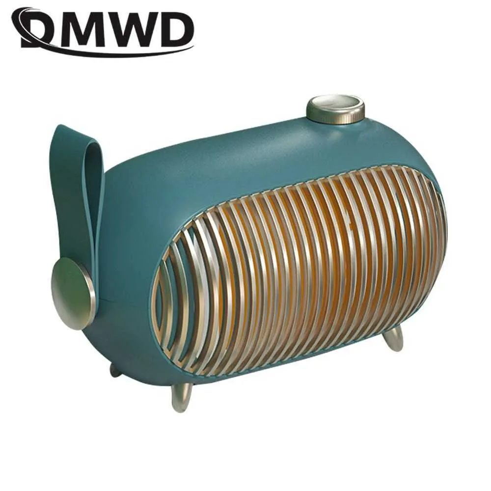 Aquecedores domésticos DMWD 110 / 220V Aquecedor de ar elétrico Máquina de aquecimento de escritório Mini ventilador Aquecedor de ambiente Radiador portátil Ventilador PTC Aquecimento para inverno HKD230904