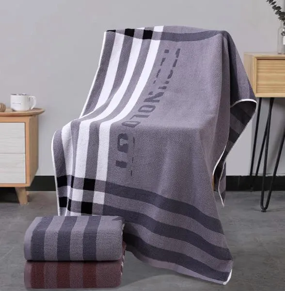 Bath Towel Cotton Wholesale Household Thickened plus-Sized Quality Striped Cotton Large Baths Towels Wholesale