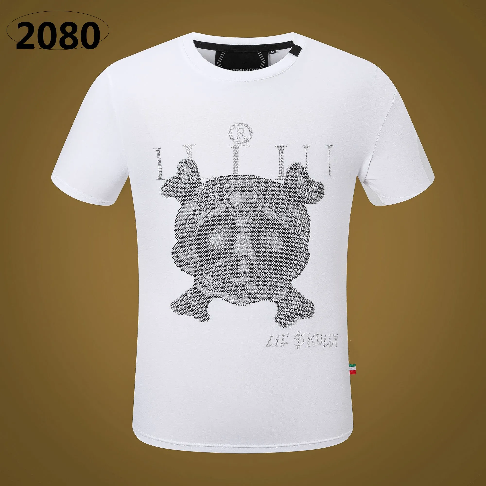 NEW STYLE Phillip Plain Men T Shirts Designer PP Skull Diamond T Shirt Short Sleeve Dollar Brown Bear Brand Tee High Quality Skulls T Shirt Tops FP2080