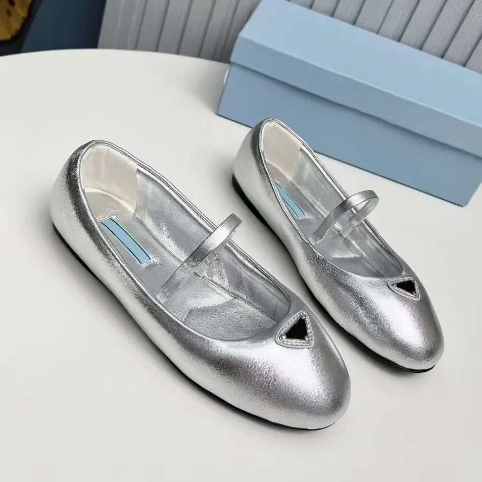 Silver flat dress shoes womens deals