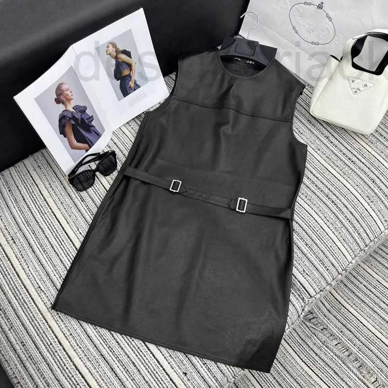 Urban Sexy Dresses Designer 2023 Autumn/Winter High end Women's Wear New Tank Top Dress Womens Sheepskin Fashion Classic H-Shape EEHM