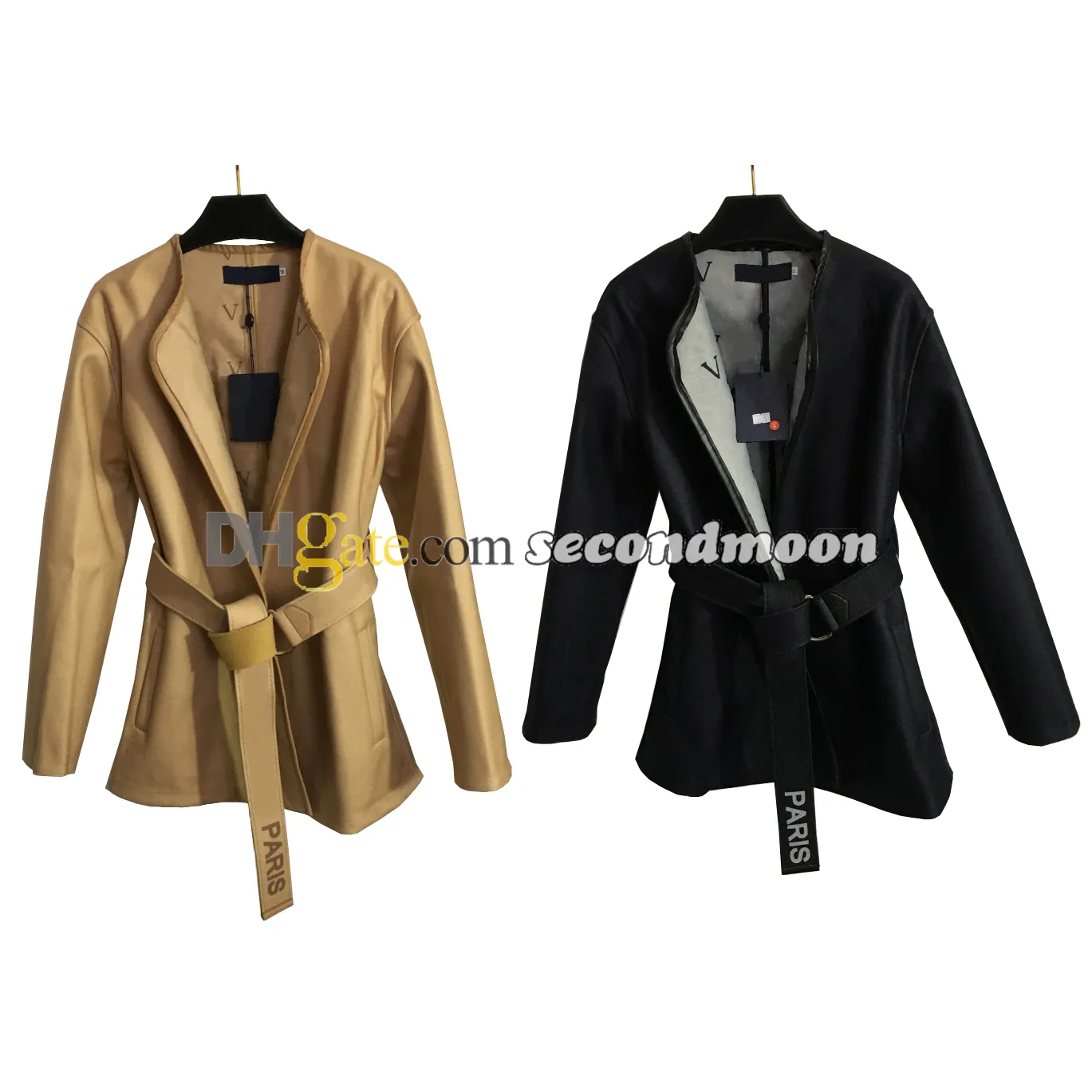 Kobiet Designer Wool Coat Letters Drukowane wiatrakowe płaszcze Lapel Szyja ciepła płaszcz Autumn Winter Coats