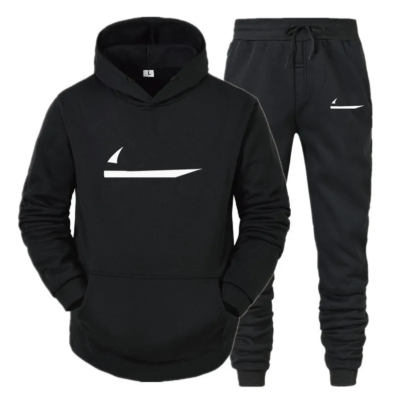 Tech Fleece Tracksuits الرجال نساء مجموعات سوداء في فصل الشتاء الشتاء سروال 2 قطعة مجموعة الجري هودي رجال العلامة