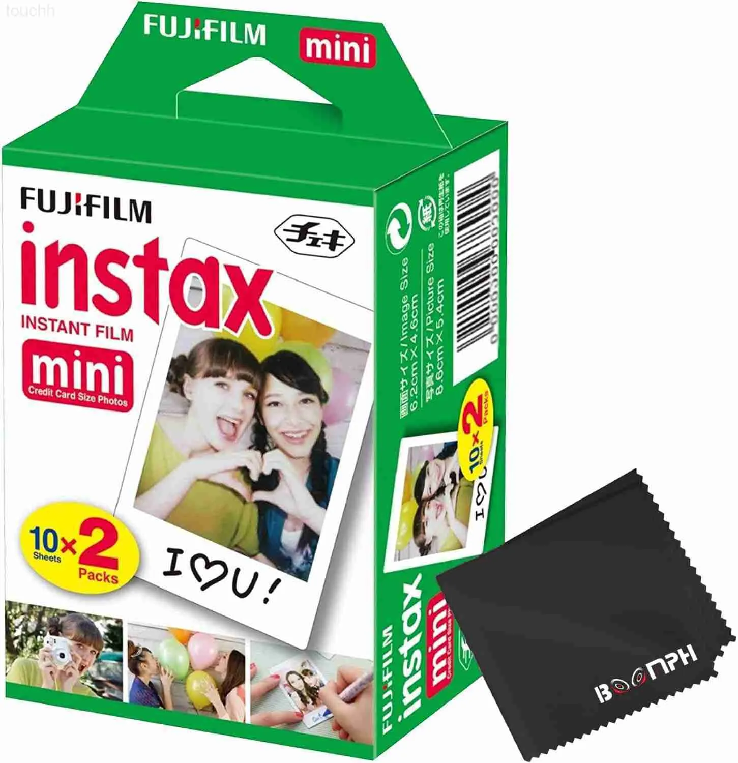 Пленка Fujifilm Instax Mini Instant Camera Film, всего 20 снимков (10 листов x 2) — сохраняйте воспоминания в любое время и в любом месте — комплект Boomph L230914