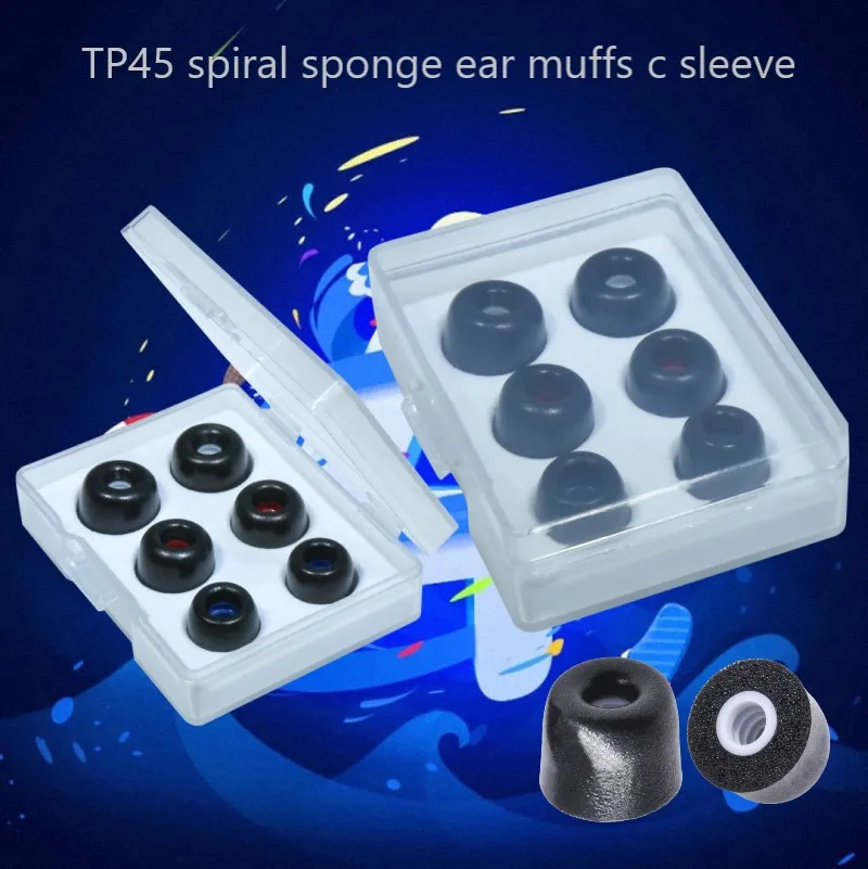 TP45 Spiral Sponge Earplug Set LX400 Inerta öronmuffs In-Ear Slow Rebound Memory Sponge 4,5 mm diameter