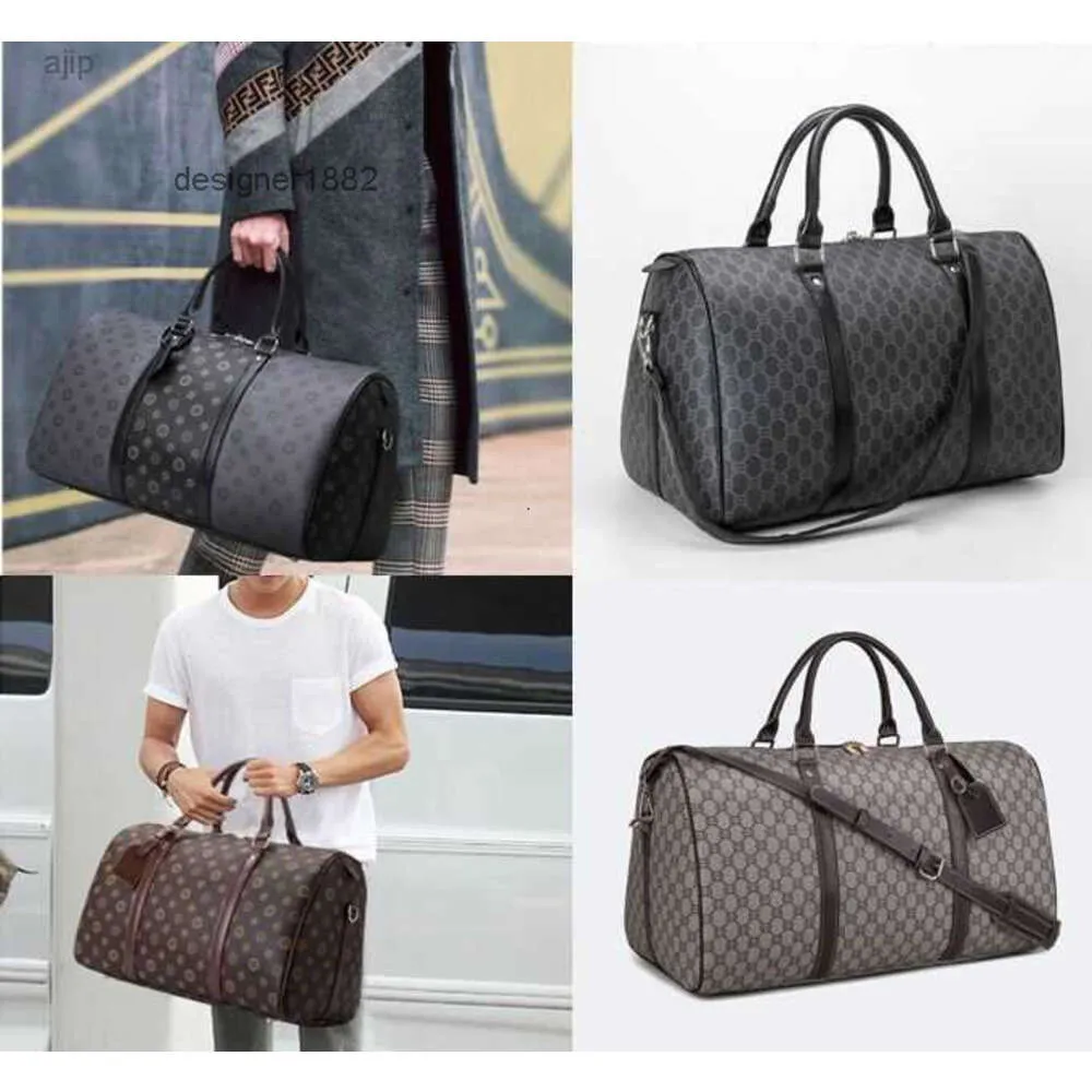 Classique Duffle femmes bagage à main voyage hommes en cuir mains grand bandoulière fourre-tout 55 cm sacs à dos pour filles garçons portefeuilles S254