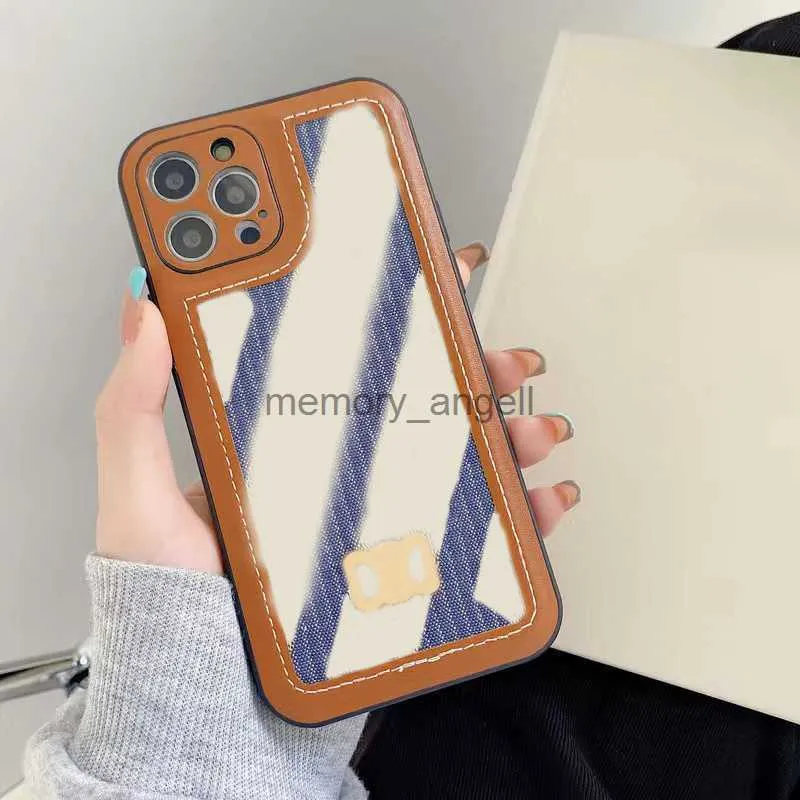 Handyhüllen Handyhüllen für IPhone 14 13 12 11 Pro x xs max xr 8 7 Plus Marken-Modedesigner-Handyhüllen PU-Lederschale Ultra Cover 2305114PE HKD230914