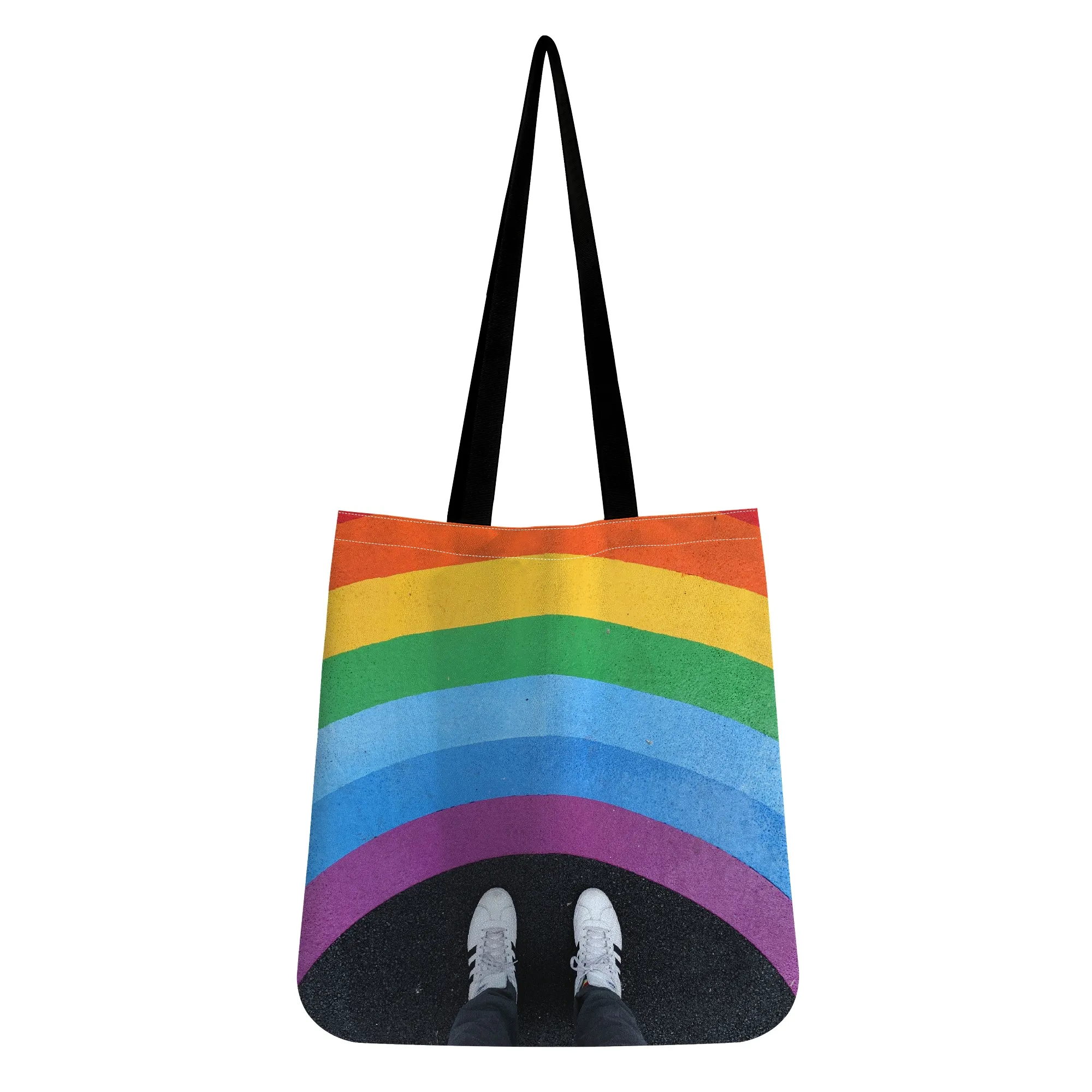 Diy sacolas de pano personalizado homens mulheres sacos de embreagem totes senhora mochila profissional produção arco-íris personalizado presentes casal exclusivo 1300